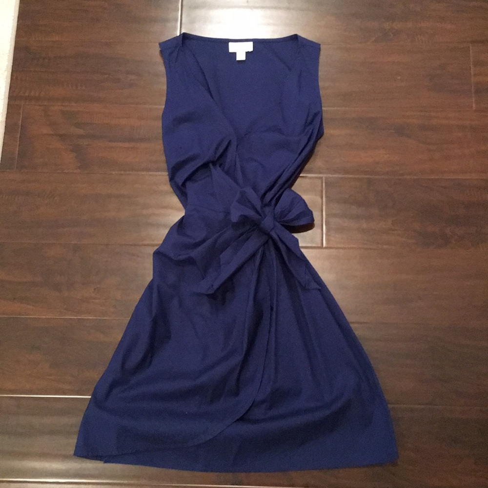 Navy wrap dress